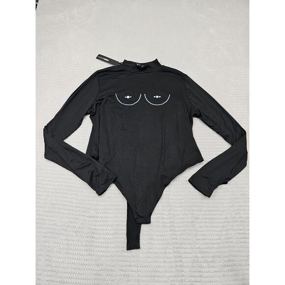 NOVA Tops - Fashion Nova Bodysuit Womens 3X Ditch Your Bra Mock Neck